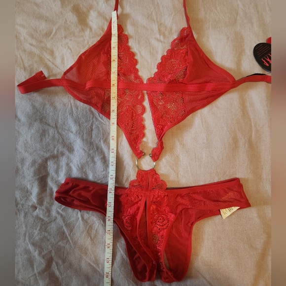 Avidlove Deep V Lingerie Lace Teddy One Piece Babydoll Mini Bodysuit - Picture 7 of 13